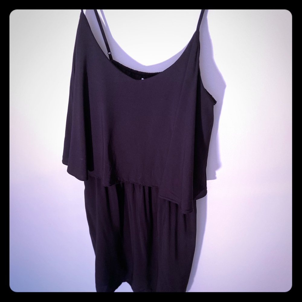 Black Flowy Spaghetti Strap Dress